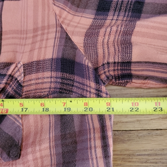Knox Rose Customized Dyed Ombre Plaid Button Down Shirt - Picture 6 of 11